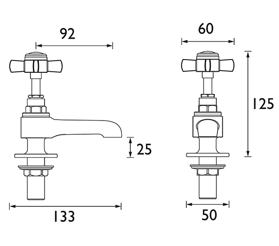 Heritage Dawlish Pair Of Basin Pillar Taps 5 Heritage Dawlish Pair Of Basin Pillar Taps - Image 3