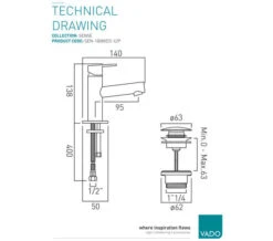 Vado Sense Chrome Mini Mono Basin Mixer Tap With Universal Waste -Duravit Store M700 2022 11 21 8 41 51 885