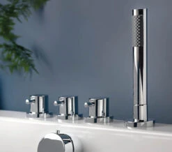 Vado Zoo Chrome 4-Hole Bath Shower Mixer Set Without Spout