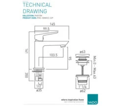 Vado Photon Mini Mono Chrome Basin Mixer Tap -Duravit Store M700 2022 11 29 8 20 38 759