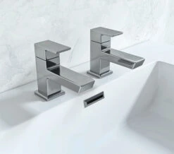 Bristan Cobalt Deck Mounted Pair Of Basin Taps