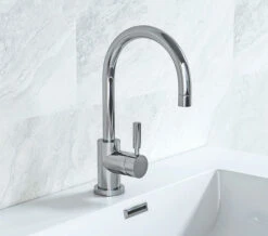Hudson Reed Tec Single Lever Side Action Basin Mixer Tap With Waste