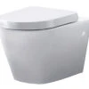 Essential IVY Wall Hung White Toilet Pan With Soft Close Seat