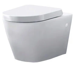 Essential IVY Wall Hung White Toilet Pan With Soft Close Seat