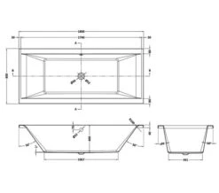 Hudson Reed Asselby Square 1800 X 800mm Eternalite Acrylic Bath -Duravit Store M700 2022 12 29 11 26 13 501