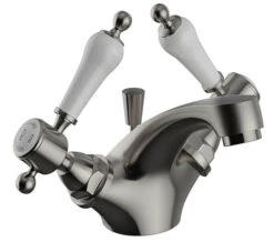 Heritage Glastonbury 1 Taphole Basin Mixer Tap With White Levers -Duravit Store M700 2022 12 3 10 17 2 107