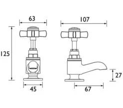 Heritage Dawlish Short Nose Pair Of Basin Pillar Taps 13 Heritage Dawlish Short Nose Pair Of Basin Pillar Taps -Duravit Store M700 2022 12 3 7 33 14 172