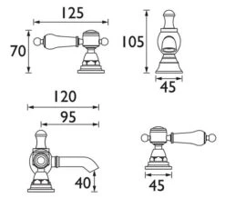 Heritage Glastonbury 3 Taphole Basin Mixer Tap With Levers 11 Heritage Glastonbury 3 Taphole Basin Mixer Tap With Levers -Duravit Store M700 2022 12 5 7 34 25 280