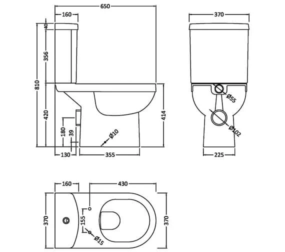 Nuie Ivo Basin And Toilet Set White 5 Nuie Ivo Basin And Toilet Set White - Image 3