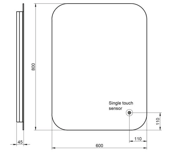 Joseph Miles Aura LED Mirror With Demister Pad And Shaver Socket 7 Joseph Miles Aura LED Mirror With Demister Pad And Shaver Socket - Image 5