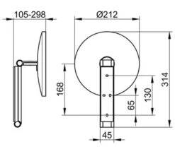 Keuco ILook Move Round Chrome Cosmetic Mirror 212mm -Duravit Store M700 2022 2 25 10 47 58 999