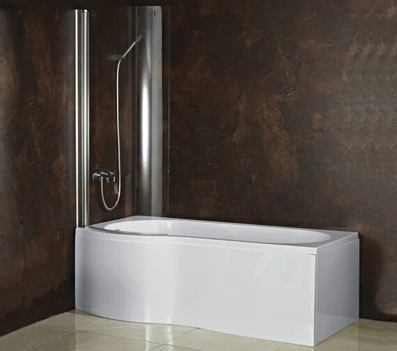 Joseph Miles 1700mm Curved-P Whirlpool Bath With Front Panel And Screen 3 Joseph Miles 1700mm Curved-P Whirlpool Bath With Front Panel And Screen