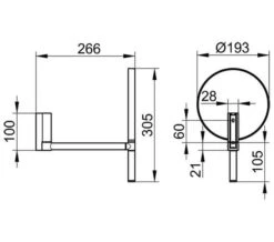 Keuco Round Matt Black Cosmetic Magnifying Mirror 193mm -Duravit Store M700 2022 2 25 13 50 57 584