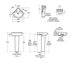 Armitage Shanks Sandringham 21 - Corner Basin 48cm With 1 Tap Hole -Duravit Store M700 2022 3 11 14 15 27 528