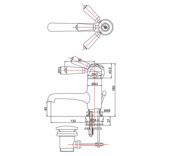 Burlington Chelsea Chrome Straight Mono Basin Mixer Tap 6 Burlington Chelsea Chrome Straight Mono Basin Mixer Tap - Image 4