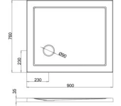Britton Zamori Rectangle White Corner Waste Shower Tray -Duravit Store M700 2022 3 9 7 44 20 756