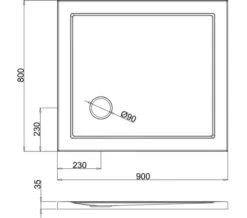 Britton Zamori Rectangle White Corner Waste Shower Tray -Duravit Store M700 2022 3 9 7 44 30 220