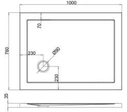 Britton Zamori Rectangle White Corner Waste Shower Tray -Duravit Store M700 2022 3 9 7 44 50 899
