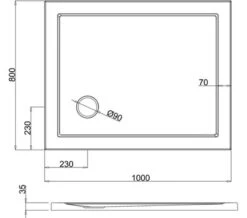 Britton Zamori Rectangle White Corner Waste Shower Tray -Duravit Store M700 2022 3 9 7 44 59 443