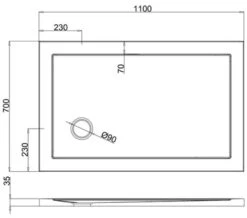 Britton Zamori Rectangle White Corner Waste Shower Tray -Duravit Store M700 2022 3 9 7 45 18 648