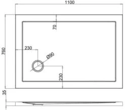 Britton Zamori Rectangle White Corner Waste Shower Tray -Duravit Store M700 2022 3 9 7 45 29 52