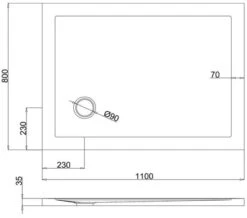 Britton Zamori Rectangle White Corner Waste Shower Tray -Duravit Store M700 2022 3 9 7 45 38 532