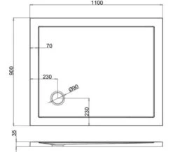Britton Zamori Rectangle White Corner Waste Shower Tray -Duravit Store M700 2022 3 9 7 45 49 288