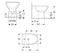 Geberit Selnova Floor-Standing Back-To-Wall White Bidet 530mm 1 Tap Hole -Duravit Store M700 2022 5 21 12 14 26 518