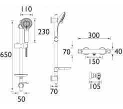 Bristan Artisan Chrome Thermostatic Bar Shower Valve With Handset -Duravit Store M700 2022 5 21 12 3 7 798