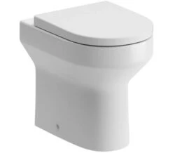 Joseph Miles Unique Back To Wall Comfort Height White WC Pan With Soft Close Seat