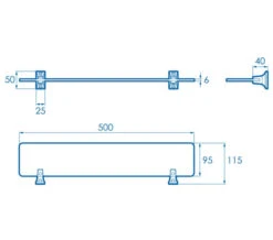 Croydex Sutton 500mm Glass Shelf - QM731441 9 Croydex Sutton 500mm Glass Shelf - QM731441 -Duravit Store M700 2022 5 23 12 5 3 910