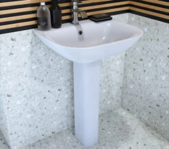 Joseph Miles NIX Porto 550mm White Basin With Pedestal