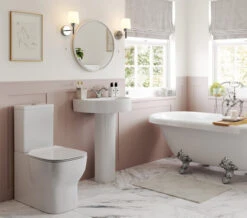 Joseph Miles Harno 555mm X 430mm 1 TH Basin With Full Pedestal