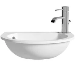 Joseph Miles Space Saver 490mm X 355mm 1 TH Semi Recessed Basin