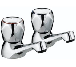 Bristan Club Deck Mounted Chrome Basin Taps