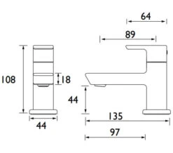 Bristan Cobalt Deck Mounted Pair Of Basin Taps -Duravit Store M700 2022 5 5 14 31 13 257