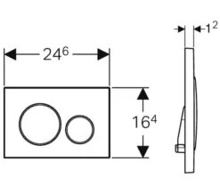 Geberit Sigma20 246 X 164mm Dual Flush Plate -Duravit Store M700 2022 5 7 9 1 40 662