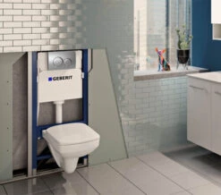 Geberit Duofix 500 X 1120mm Wall Hung WC Frame Blue With Delta Cistern