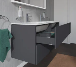 Duravit L-Cube 1290mm Wide 4 Drawers Wall Mounted Vanity Unit For Me-By-Starck Basin -Duravit Store M700 2022 6 10 12 54 40 496