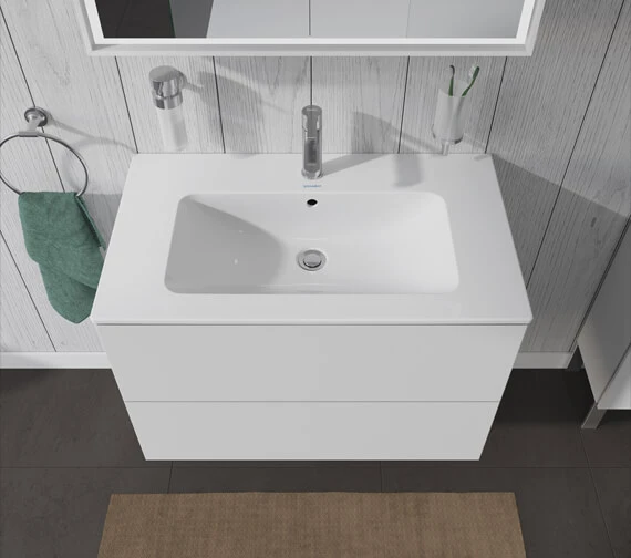 Duravit L-Cube Wall Mounted 2 Drawer Vanity Unit For Me-By-Starck Basin 16 Duravit L-Cube Wall Mounted 2 Drawer Vanity Unit For Me-By-Starck Basin - Image 14