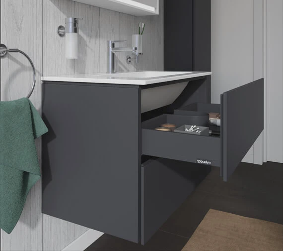 Duravit L-Cube Wall Mounted 2 Drawer Vanity Unit For Me-By-Starck Basin 20 Duravit L-Cube Wall Mounted 2 Drawer Vanity Unit For Me-By-Starck Basin - Image 18