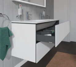 Duravit L-Cube 1290mm Wide 2 Drawers Wall Mounted Vanity Unit For Me-By-Starck Basin -Duravit Store M700 2022 6 10 14 42 38 483