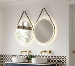 HiB Solstice Cool White LED Illuminated Round Mirror With Matt Black Frame -Duravit Store M700 2022 6 16 8 42 41 315