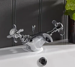 Tavistock Varsity Chrome Basin Mixer Tap With Pop Up Waste