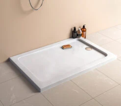 Mira Flight Low White Rectangle Shower Tray