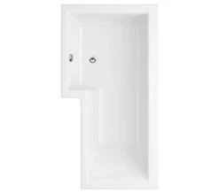 Trojan Elite L Shaped 1675 X 700-850mm Encapsulated Baseboard Shower Bath
