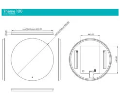 HIB Theme 60 LED Illuminated Round Mirror -Duravit Store M700 2022 7 13 7 59 21 851