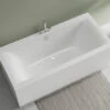 Aqua Oporto Square Rectangular Double Ended White Bathtub - Sizes And Variants Available