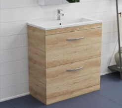 Nuie Athena 2 Drawer Floor Standing Vanity Unit With Worktop Or Basin