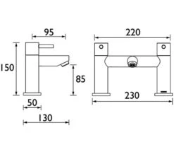 Bristan Blitz Deck Mounted Chrome Bath Mixer Tap -Duravit Store M700 2022 7 20 11 30 58 62